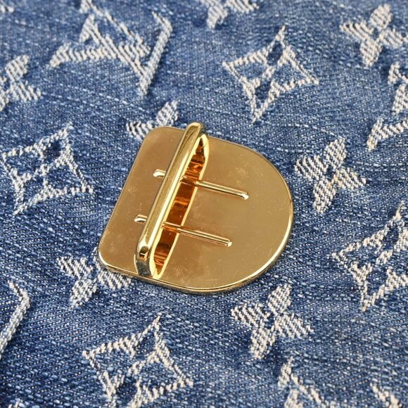 Louis Vuitton Blue Monogram Denim Pochette Plat Clutch - Picture 5 of 8
